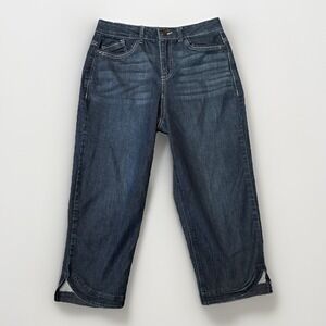 Christopher & Banks Women's Size 4 Blue Capri Jeans Hi Rise Stretch 29x20.5